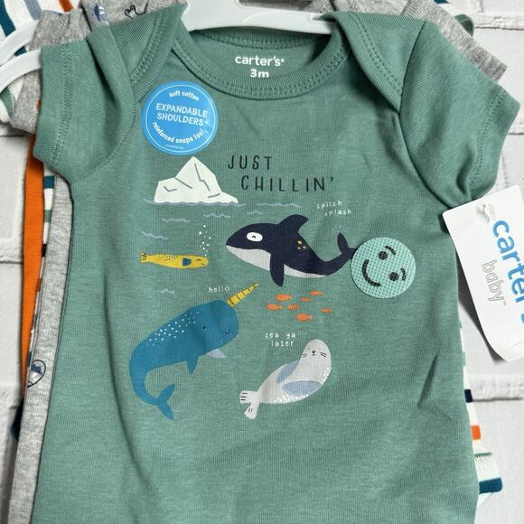 Carter's Baby 'The Original Bodysuit' Short Sleeve 5 pack Size 3 Months - Picture 3 of 10